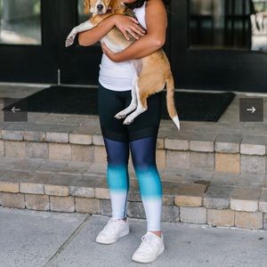 Girls Black Ombré Leggings